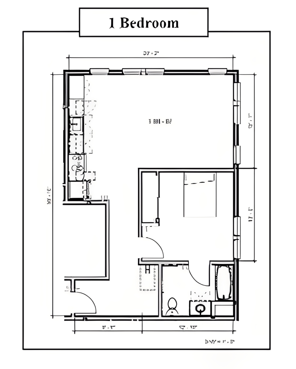 1 Bedroom Floor Plan