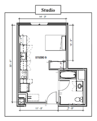 Studio B Floor Plan
